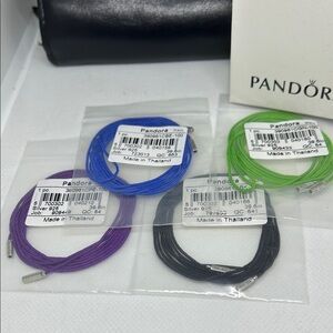 Pandora Necklace/Bracelet Cords with Sterling End pieces
